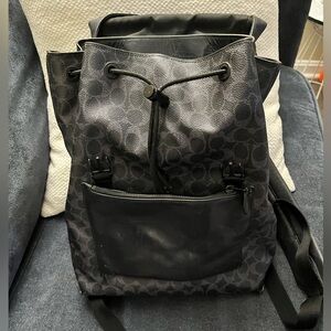 Coach leather backpack